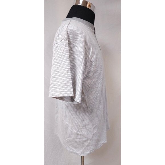 4CO Mens Large Grey Octagon Pattern City Of Los Angeles Short Sleeve Polo Shirt - Picture 9 of 15